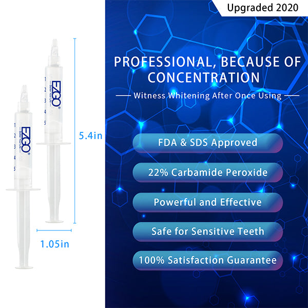 EZGO (10) 5ml Teeth Whitening Gel Syringe Refill Pack Myezgosmile Store